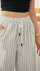 Everyday Pants - Stripe Pants Bangkok - Celana Panjang Wanita Baggy Kantor Kuliah