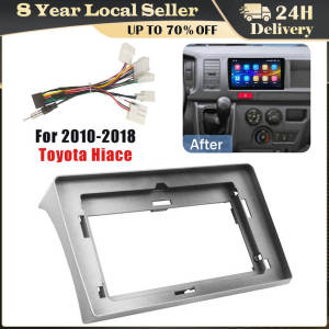 Car Android Radio Stereo Player Frame Fascia for Toyota HiAce Quantum Ventury H200 2010-2018 Panel Power Harness Canbus