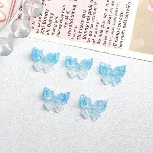 20 Chiếc Bướm Nhựa Trong Suốt Phát Sáng Trang Trí Móng Tay Phong Cách Mộng Mơ Màu Sắc Chuyển Đổi Phụ Kiện Làm Móng Acrylic Tự Làm