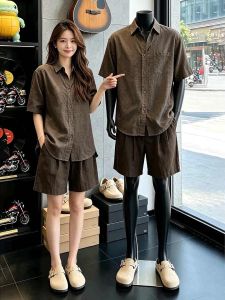 JIARONG | Trang Phục Mùa Hè Nam Kiểu Cổ Điển Sang Trọng Tencel và Vải Lanh