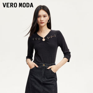 Vero Moda | Slimming V-neck 3/4 Sleeve Tees