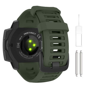 MoKo Strap Compatible with Garmin Instinct/Instinct Solar/Tactical/Instinct 2 GPS Smartwatch 22mm Soft Silicone Sport Replacement Watch Band Wristband