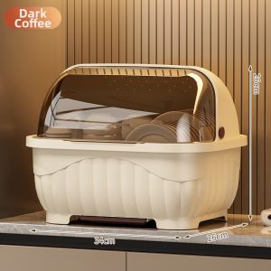 Dust-proof and Draining Dish Storage Box