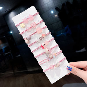 High Elasticity Childrens Hair Ties Non-Damaging Princess Style Flower Animal Hair Accessories Simple Hair Bands for Girls