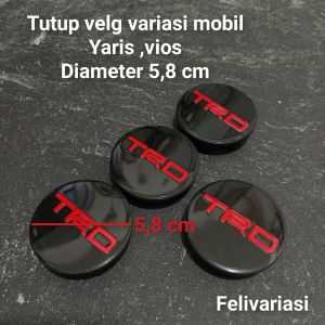 dop roda tutup velg mobil yarisviosmotif trd merahdiameter 57 cm harga satuan 1 biji.