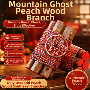 BINYUE | South-east Branch Protection Wooden Peach Twig Ornament 7cm