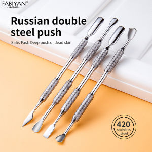 Stainless Steel Double-headed Cuticle Pusher Remover Dead Skin Russian-style Cuticle Pushers Nails Tools
