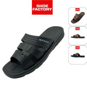 Spako ( Made In Malaysia ) Thick Sole Men Slip On Slippers Sandals For Men Size 39-44 From Shoe Factory Malaysia