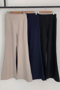 กางเกงขายาวทรงหลวมเอวสูงสไตล์เกาหลีสำหรับผู้หญิง กางเกงขายาวทรงหลวมสไตล์ใหม่ ทรงเข้ารูป ดีไซน์ขากว้าง สวมใส่สบาย