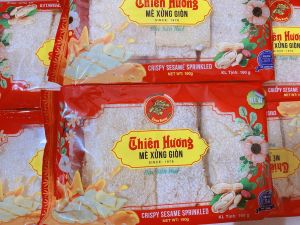 Kẹo Mè Xửng Giòn Thiên Hương 160G Có Khay Nhựa Mè Giòn Đặc Sản Huế