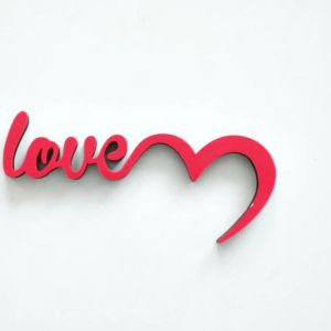 Love Heart Monitor Decor Red Wooden Desktop Ornaments Valentines Day Office Home Screen Decoration Romantic Party Supplies Gift