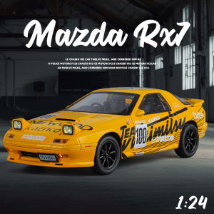 โมเดลรถโลหะผสมรถมาสด้า1:24มีไฟและรถ Diecast เสียงประกอบของเล่นสำหรับเด็กผู้ชายของขวัญวันเกิด Kids Toys คอลเลกชันรถ