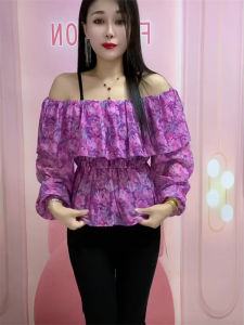 เสื้อเชิ้ตผู้หญิงแขนยาวสไตล์เกาหลี ทรงเข้ารูป ลายดอกไม้ คอลเลกชั่นฤดูใบไม้ผลิและฤดูใบไม้ร่วง เสื้อผ้าทำงาน แฟชั่น