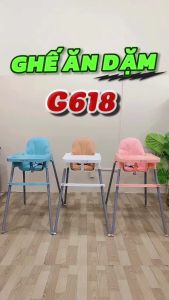 Ghế Ăn Dặm 2 Mức Độ Cao Vừa Tầm Bàn Ăn Người Lớn V-BABY G618