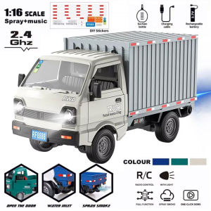 1:16 RC CAR Simulation With Spray Lights Drift Climbing Truck LED Light Haul Cargo 2.4G Remote Control Car Electric Child Toys