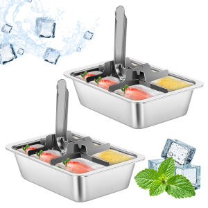 6/18 Grids Big Ice Tray Mold Maker Stainless Steel Ice Cube Mold Square Mold Diy Bar Pub Wine Ice Cube Maker Tools