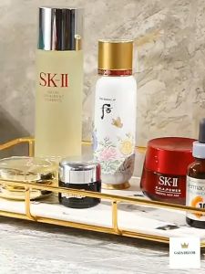 Kệ Để Đồ Phòng Tắm Hình Chữ Nhật Khay Nhà Tắm Vân Đá Cẩm Thạch Đựng Mĩ Phẩm Trang Sức  Cao Cấp Decor Trang Trí  Nhà Tắm Phòng Ngủ Khách Sạn Sang Trọng