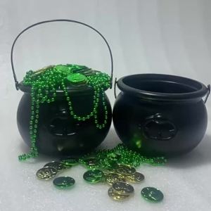 Halloween Witchs Cauldron Candy Pot & Storage Bucket Perfect Party Giveaway & Trick-Or-Treat Activity Fun Halloween Decoration