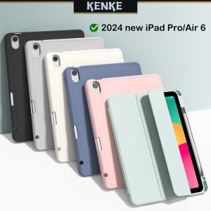 Ốp lưng iPad KENKE TPU silicone mềm Có khe cắm bút chì for iPad 2024 Air 13 inch vỏ ipad pro 11 inch iPad thế hệ thứ 5 Pro 12.9 Pro 13 bao da ipad air 5 air 4 Air 3 ốp ipad gen 9 gen 8 gen 7 Right Khe cắm bút chì Chức năng đánh thức giấc ngủ thông minh