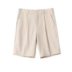GUJOOCOW | Retro Style Summer Silk Blend Casual Pants Mens Loose Straight Short 5-Inch