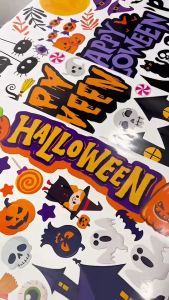 สติ๊กเกอร์ฮาโลวีน Halloween สติ๊กเกอร์ติดกระจก สติ๊กเกอร์ PVC คุณภาพ ติดง่าย ไม่ทิ้งคราบกาว