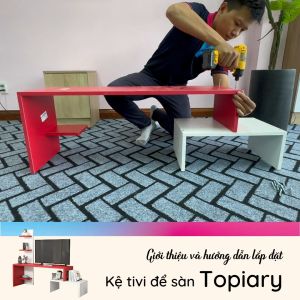 Kệ để tivi gỗ cho phòng khách gia đình SMLIFE Topiary