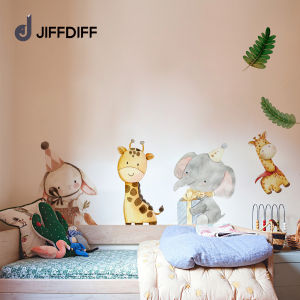 Cute Animal Cartoon Wall Decals Self Adhesive Fridge Magnets Baby Room Decorations Childrens Bedroom PVC Stickers