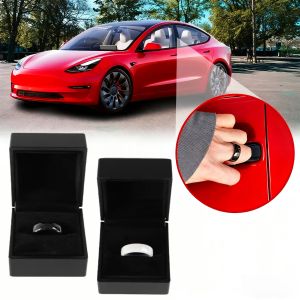 For Tesla Model 3 Model Y NFC Smart Ring Ceramic Car Key Chip Replacement Keychain