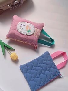 Túi Đựng Khăn Giấy Chống Thấm Nước Treo Xe Đẩy Cho Bé Phong Cách Hàn Quốc Dễ Thương