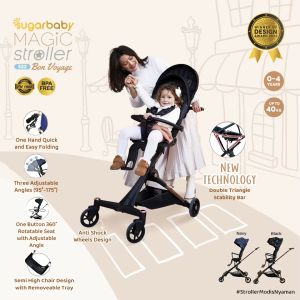 Sugarbaby Magic Stroller 522 Bon Voyage Kereta Dorong Bayi Modis Tinggi/Stroller 2 Arah/Stroller bayi 0-5 tahun