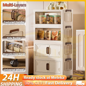 Multi-Layers Clothes Organizer Stackable Cabinet Foldable Storage Box Organizer Storaeg Kabinet dapur Home Organizer Rack Bathroom Kitchen Rack 收納櫃 櫃子收納柜