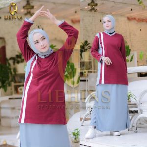 setelan olahraga ROCELA/setelan olahraga tunik rok celana