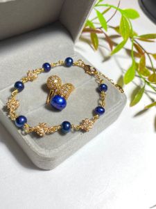 Set gelang cincin rhodium mutiara air tawar asli lombok