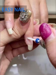 3Pcs Set Ceramic Nail Drill Bits Set 3/32 (2.35mm) Professional Acrylic Nail File Drill Bit for Manicure Pedicure Cuticle Gel
