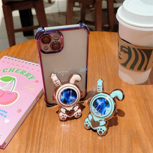 Zeallion Quicksand Astronaut Bunny Universal Phone Holder Rabbit Back Adhesive Phone Bracket GripTok Lazy Bracket