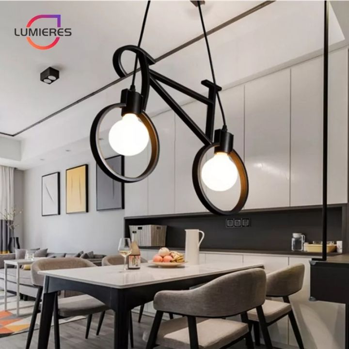 Chandelier Bicycle Ceiling Light Modern Design Nordic Creative