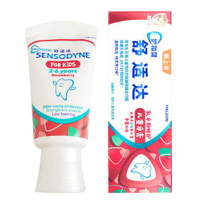 Sensodyne | Enamel Protecting Fluoride Toothpaste For Teething Kids 2-6-12 Years Old Strawberry Flavored