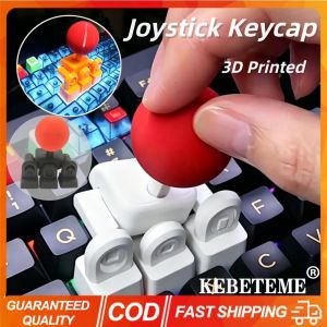 KEBETEME 3D Printed Creative Joystick Keycap Mechanical Keyboard External Game Joystick Arcade Game Rocker for WASD Mechanical Keyboard Cross-axis Compatible Gaming Keycap