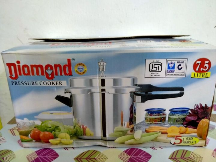 diamond pressure cooker aluminum 7.5liter Lazada