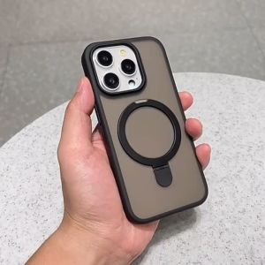 CrashStar MagSafe Magnetic Folding Stand & Shockproof Phone Case untuk iPhone 16, 15, dan Lainnya