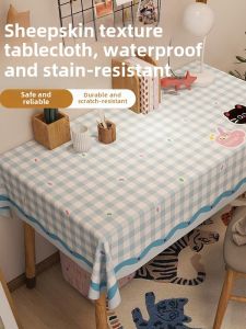 Modern Minimalist Floral Tablecloth for Dining Room Bedroom Study Desk High Aesthetic Value PVC Material Living Room Table Mat