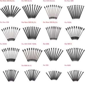 10PCS Metal Telescopic Stylus Plastic Stylus Touch Screen Pen for 2DS 3DS New 2DS LL XL New 3DS XL LL For NDSL NDSi