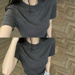 DUOFEIYAN | High-end Grey Short Sleeve T-shirt