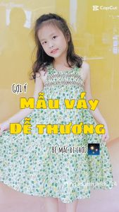 Váy cho bé gái đầm hình cherry hai dây cho bé gái thời gian trẻ em 10 -32 kg váy hai dây dễ thương