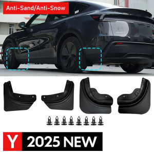Mud Flaps For Tesla New Model Y Juniper 2025 2026 No Drilling/Tape Splash Guards Fenders Mudguards Mudflaps Travel Accessories