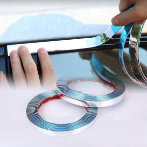 2CM/3CM Chrome Moulding Trim Car Door Protector Sticker Strip Bumper Grill Car Anti-Collision Tape Door Edge Guard Plate Sticker