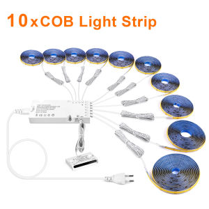DC12V Smart Door Sensor Control LED Strip Light 1-6PCS Group Lighting Double Side Induction Auto ON/OFF For Cabinet Showcase