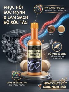PUGU Three-Way Catalyst Cleaner – Dung dịch vệ sinh bộ xúc tác khí thải ô tô - xe máy