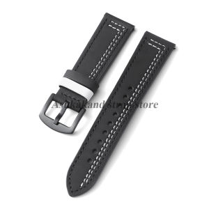 Leather Watch Strap for Samsung Galaxy Watch 8/7/6/5 Watch Band 20mm 22mm For Omega Head Layer Cowhide Quick Release Accessories