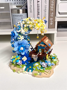 Moon Flower Tree House Building Blocks assembled Toys tree house 3D model DIY ornaments puzzle toys for girls gift